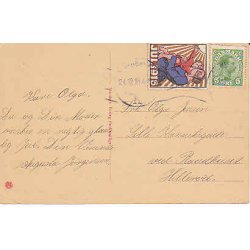 Julemrke 1916 p Postkort