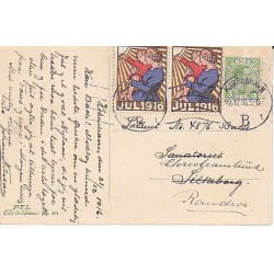 Julemrke 1916 p Postkort