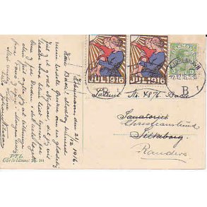 Julemrke 1916 p Postkort