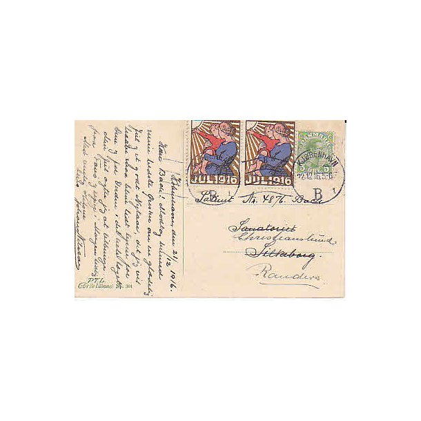 1916 p&aring; Postkort