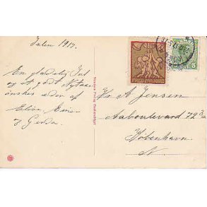 Julemrke 1917 p Postkort
