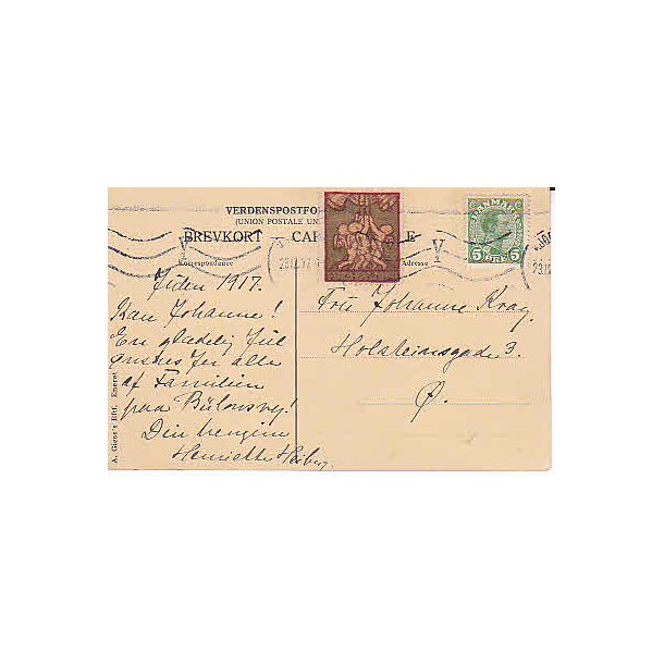 1917 p&aring; Postkort