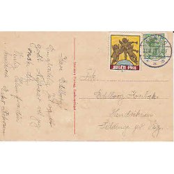 Julemrke 1918 p Postkort