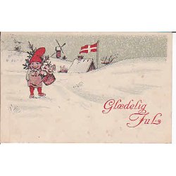 Julemrke 1918 p Postkort