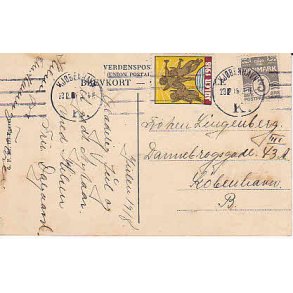 Julemrke 1918 p Postkort