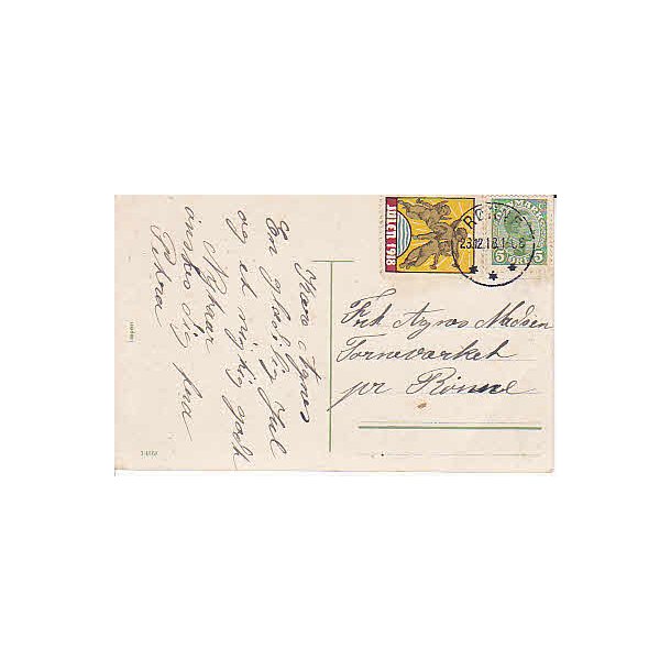 Julemrke 1918 p Postkort