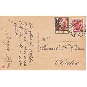 Julemrke 1919 p Postkort