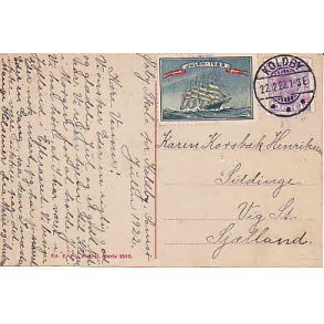 Julemrke 1922 p Postkort