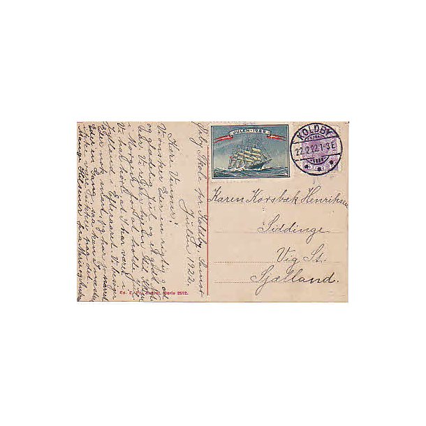 1922 p&aring; Postkort