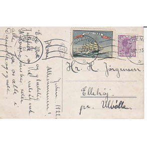 Julemrke 1922 p Postkort