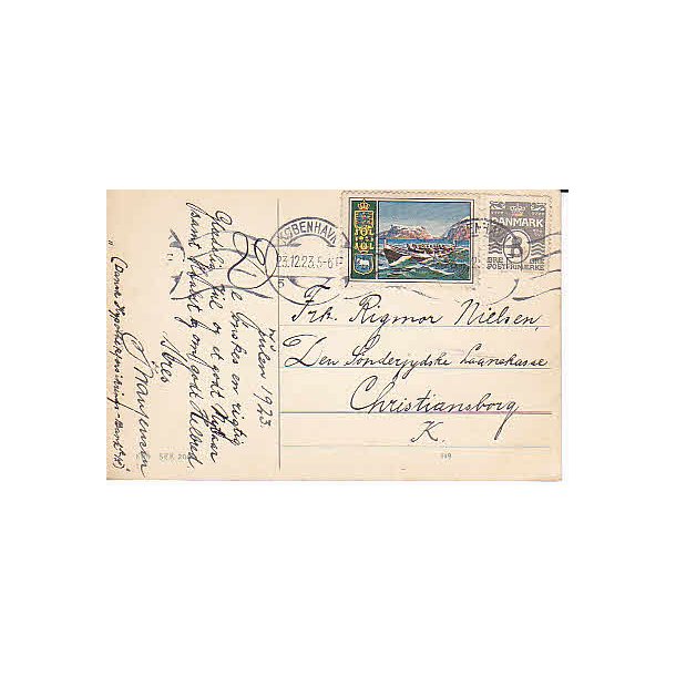 Julemrke 1923 p Postkort