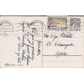Julem�rke 1925 p� Postkort
