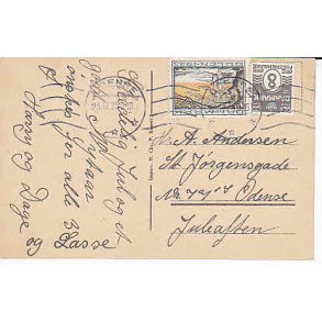 Julem�rke 1925 p� Postkort