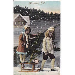 Julem�rke 1910 p� Postkort