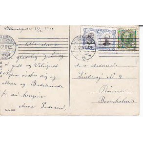 Julemrke 1907 p Postkort