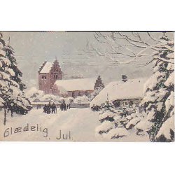 Julemrke 1909 p Postkort