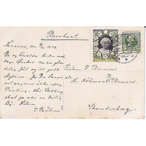 Julemrke 1909 p Postkort