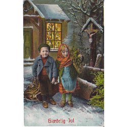 Julemrke 1909 p Postkort