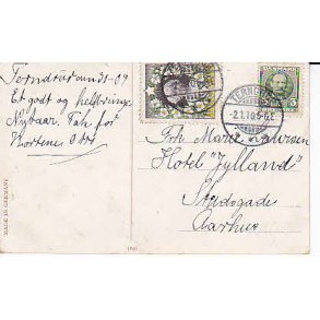 Julemrke 1909 p Postkort