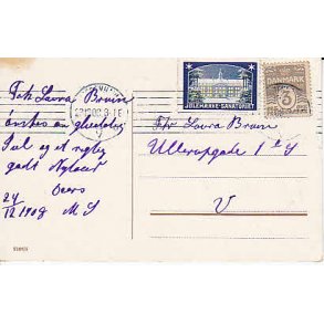 Julemrke 1908 p Postkort