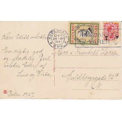 Julemrke 1927 p Postkort