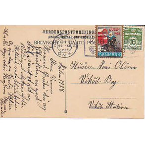 Julemrke 1928 p Postkort