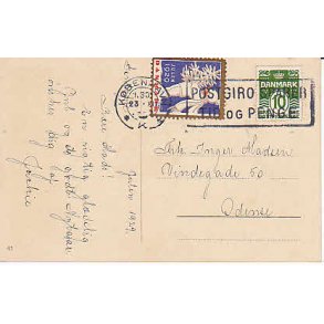 Julem�rke 1929 p� Postkort