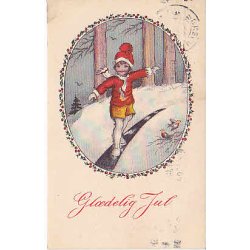 Julem�rke 1929 p� Postkort