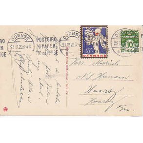 Julem�rke 1929 p� Postkort