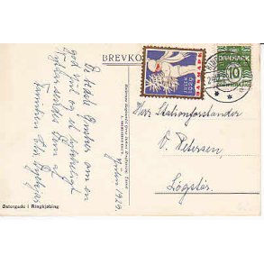 Julem�rke 1929 p� Postkort