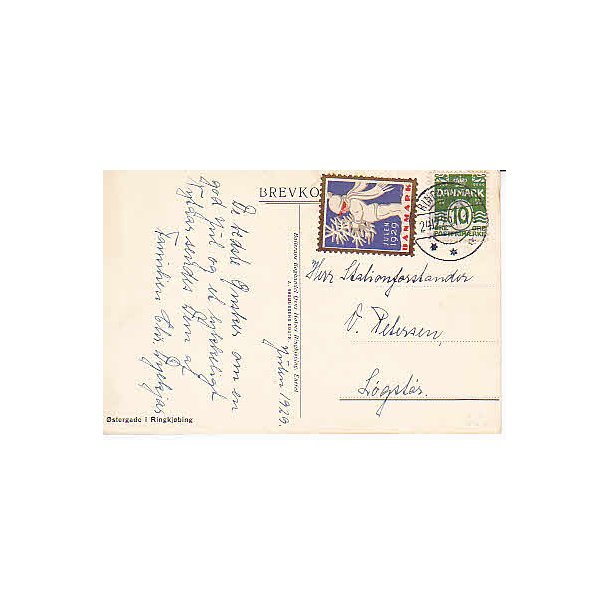 Julem�rke 1929 p� Postkort