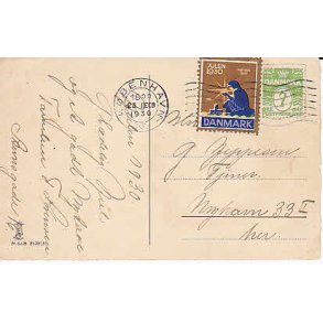 Julem�rke 1930 p� Postkort