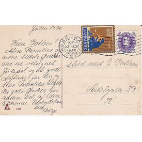 Julem�rke 1930 p� Postkort