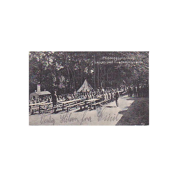 Middagsspisning Lejren ved Frederiksvrk - A.J. u/