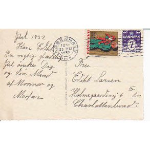 Julemrke 1932 p Postkort