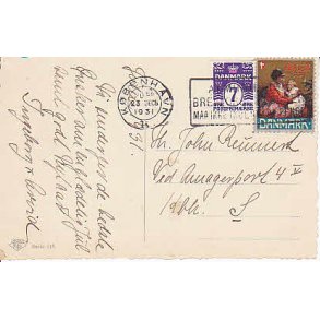 Julem�rke 1931 p� Postkort