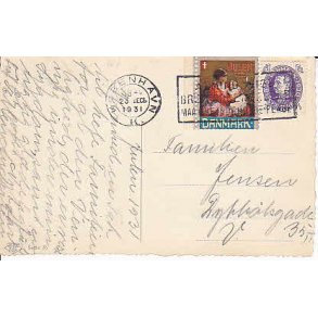 Julem�rke 1931 p� Postkort