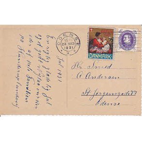Julem�rke 1931 p� Postkort