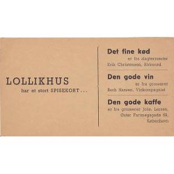 Lollikhus - Birker&oslash;d.Reklamekort