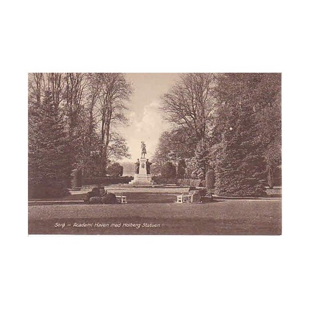 Sor&oslash;- Academi Haven med Holberg Statuen -C.P.