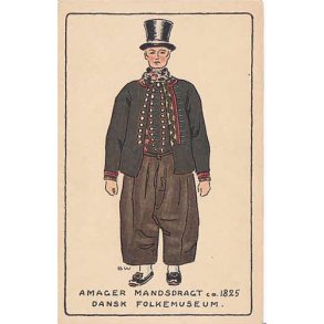 Amager Mandsdragt ca. 1825. A.J. 60