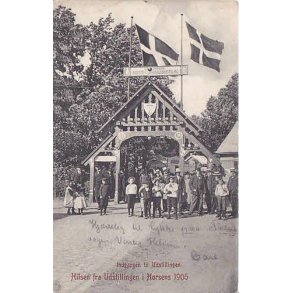 Hilsen fra Udstillingen i Horsens 1905 - Indgang