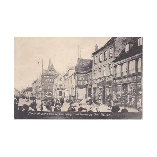 Parti af S&oslash;ndergade Horsens med Varehus C.M.