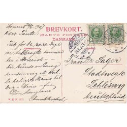 Horsens - S&oslash;ndergade med Raadhuset. WKF 2777