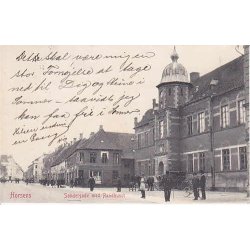 Horsens - S&oslash;ndergade med Raadhuset. WKF 2777