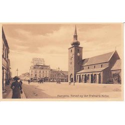 Horsens -  Torvet med vor Frelser Kirken -St.35219