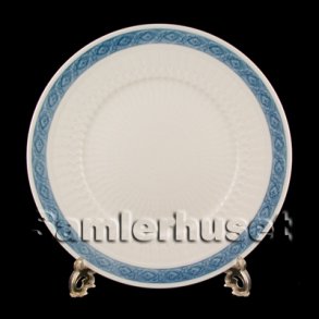 Blå Vifte Tallerken Flad 22½ cm.