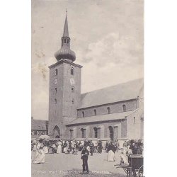 Torvet med Frelser Kirken- Horsens- N.J.u/n