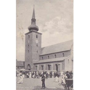 Torvet med Frelser Kirken- Horsens- N.J.u/n