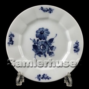 Blå Blomst Kantet Tallerken Flad 20 cm.